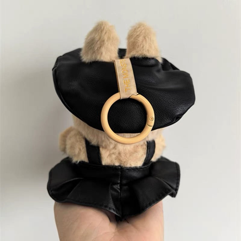 Labubu leather jacket labubu outfit Labubu Leather fashion set labubu leather skirt labubu clothes